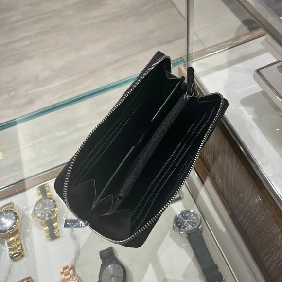 Michael Kors Men's Logo Printed Tech Zip Around Wallet 36U9MCRE3B BLACK - Picture 5 of 9